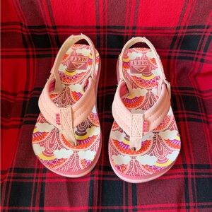 Kids Pink Patterned Flip Sandals - REEF